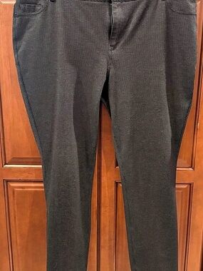 DKNY Jeans Houndstooth Slim Leg Pants Black XXL